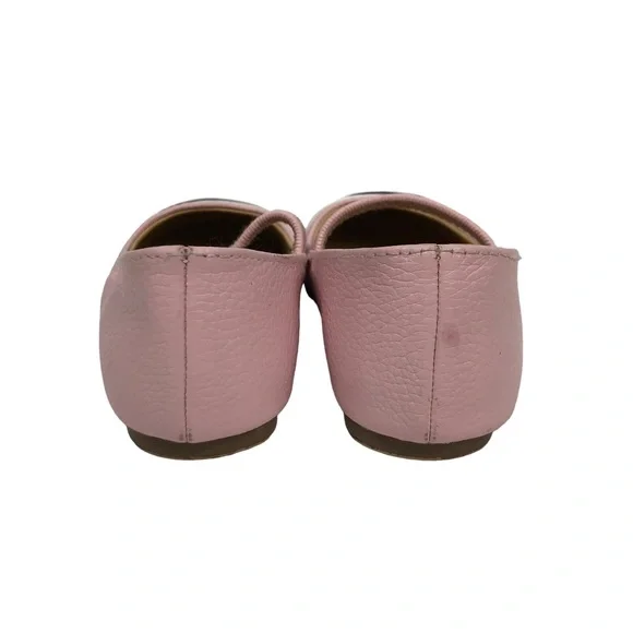 Janie and Jack Pink Ballet Flats with Black Patent Cap Toe size 7 - Picture 14 of 14